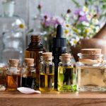 Selection,Of,Essential,Oils,,With,Herbs,And,Flowers,In,The